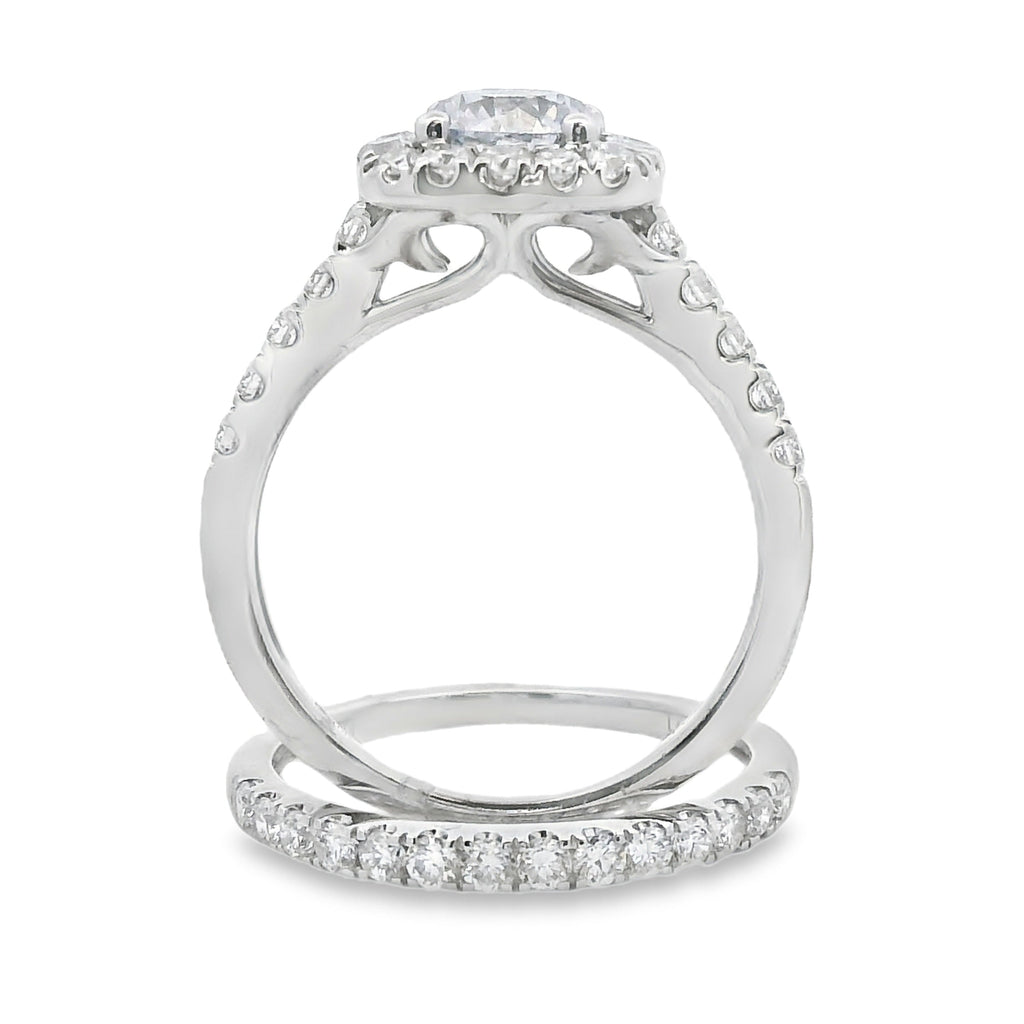 Lab Grown Diamond Engagement Ring Set 10KT White Gold