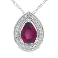 .52ct Garnet Diamond Fashion Pendants 10KT White Gold