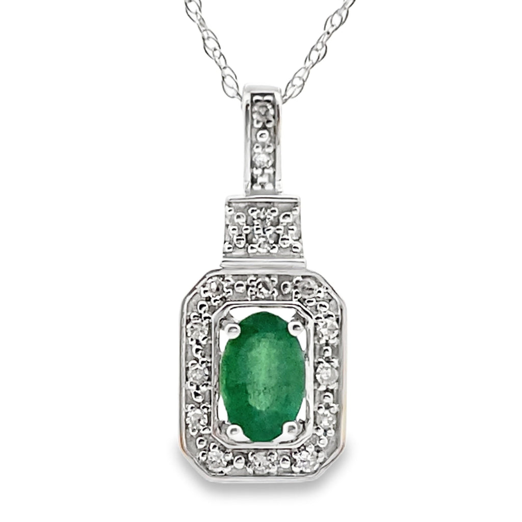 .57ct Emerald Diamond Fashion Pendants 10KT White Gold