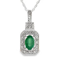 .57ct Emerald Diamond Fashion Pendants 10KT White Gold