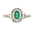 .60ct Emerald Diamond Ring 10KT White Gold