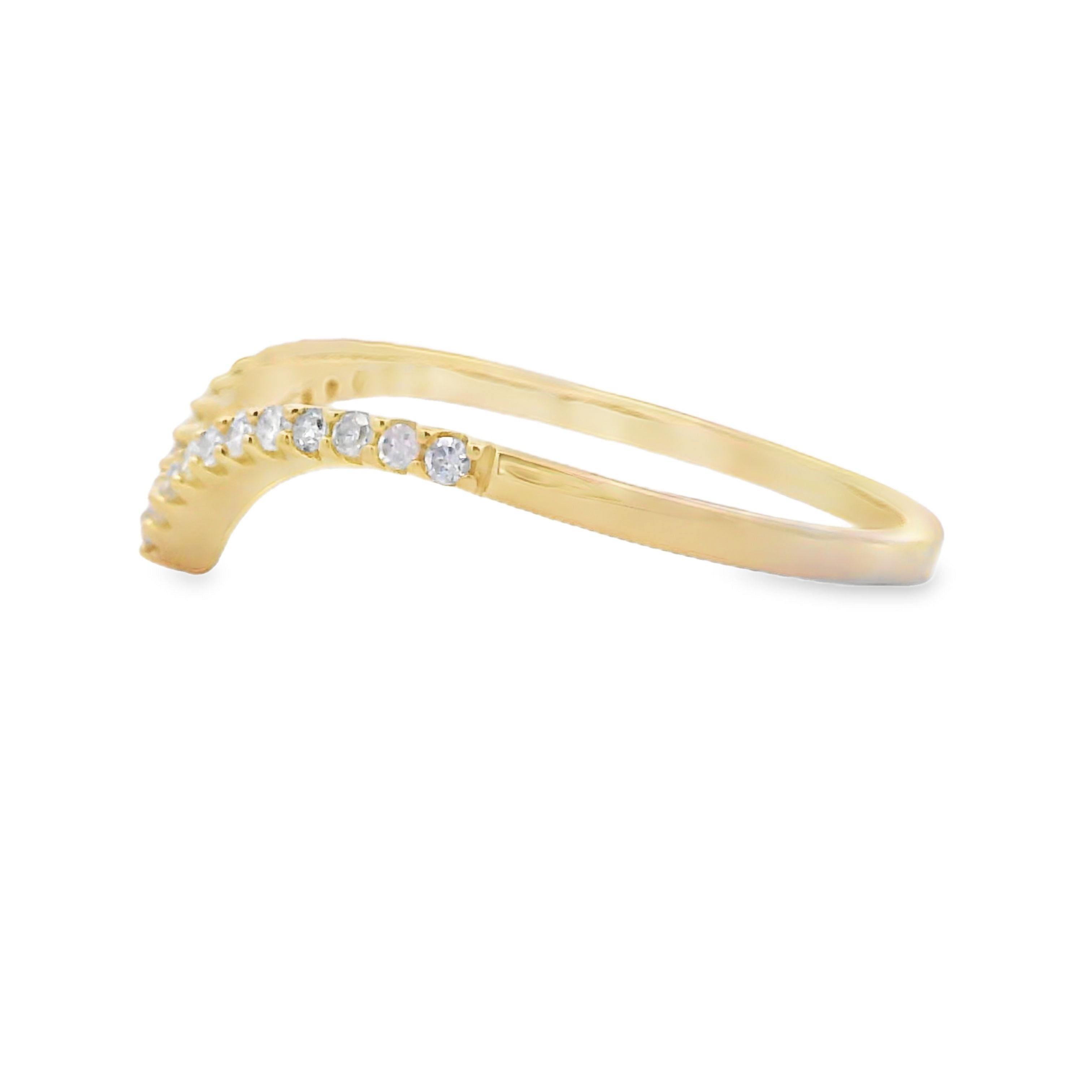 .14ct Diamond Fashion band rings 14KT Yellow Gold