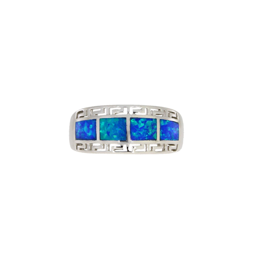 Created Opal Ring Sterling Silver