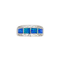 Created Opal Ring Sterling Silver