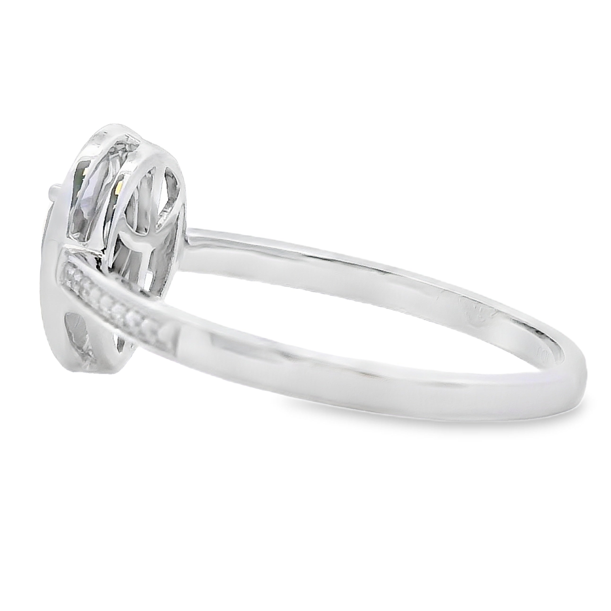 .46ct Quartz Diamond Ring 10KT White Gold
