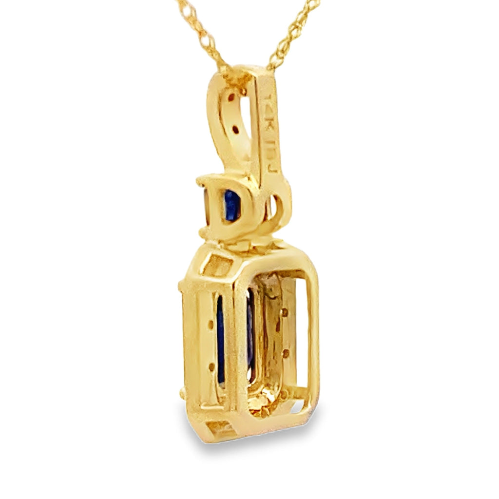 Sapphire Diamond Fashion Pendants 14KT Yellow Gold