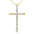 .33ct Diamond Cross Religious Pendant 14KT Yellow Gold