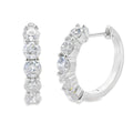 2.00ct Diamond Hoop Earrings 14KT White Gold