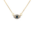 Sapphire Diamond Fashion Pendants 14KT Yellow Gold