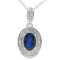 .65ct Sapphire Diamond Fashion Pendants 10KT White Gold
