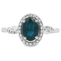 1.07ct Sapphire Diamond Ring 10KT White Gold