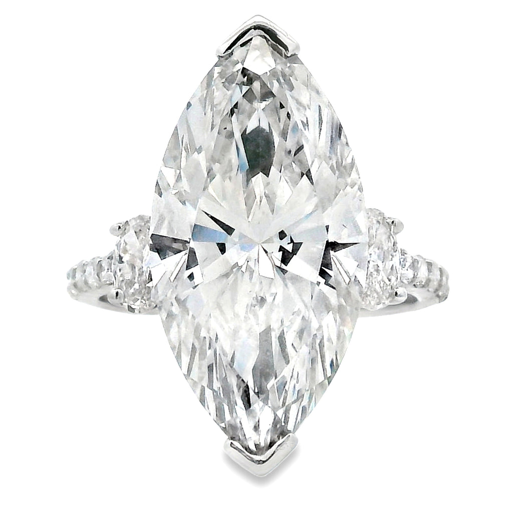 9.85ct Lab Grown Diamond Eng Only 14KT White Gold