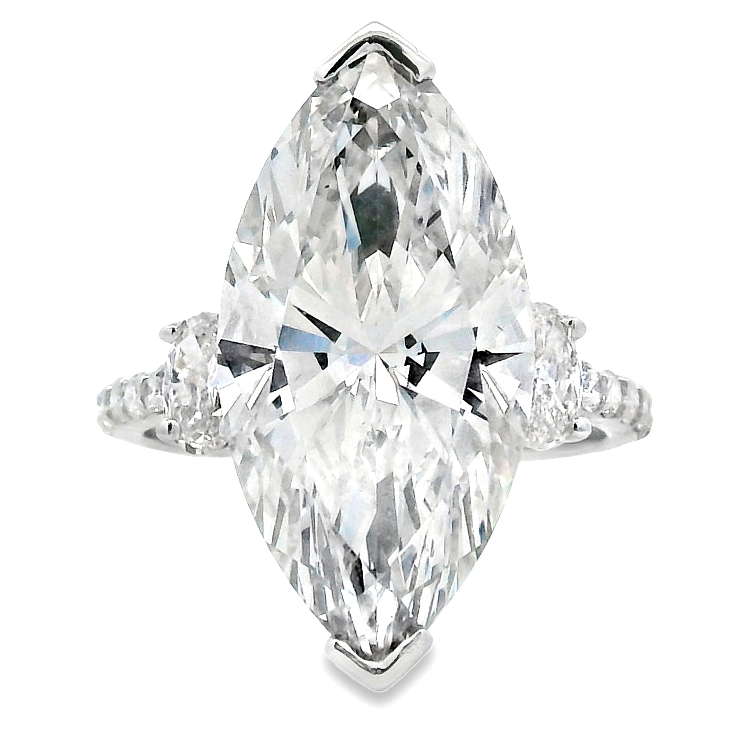 9.85ct Lab Grown Diamond Eng Only 14KT White Gold
