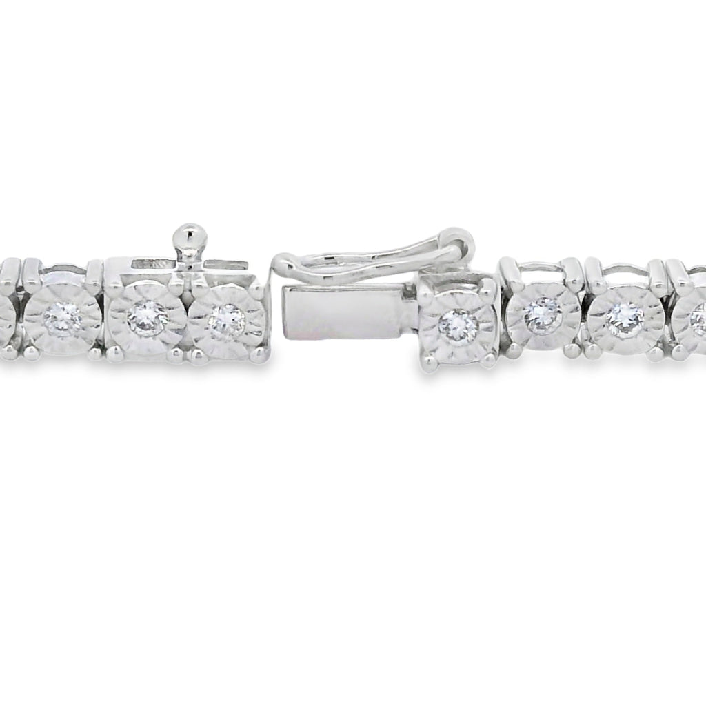 Lab Grown Diamond Tennis Bracelet Sterling Silver