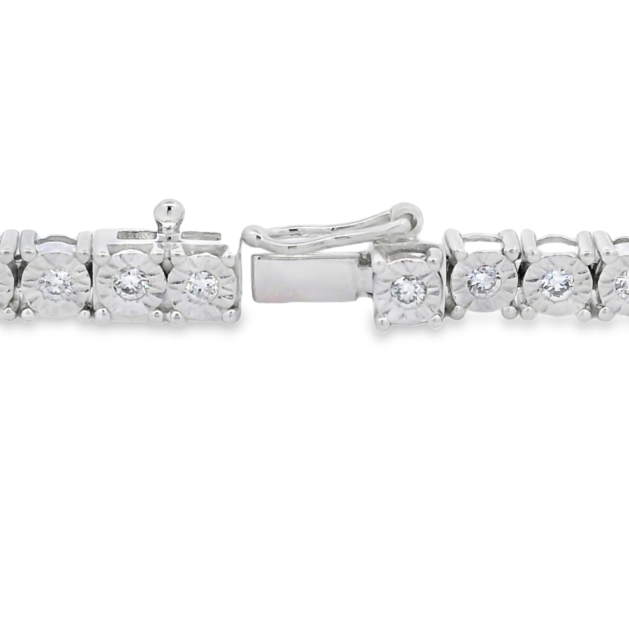 Lab Grown Diamond Tennis Bracelet Sterling Silver
