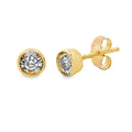 .10ct Lab Grown Diamond Stud Earrings 10KT Yellow Gold