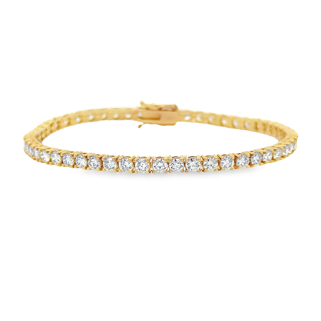 5.50ct Diamond Tennis Bracelet 18KT Yellow Gold