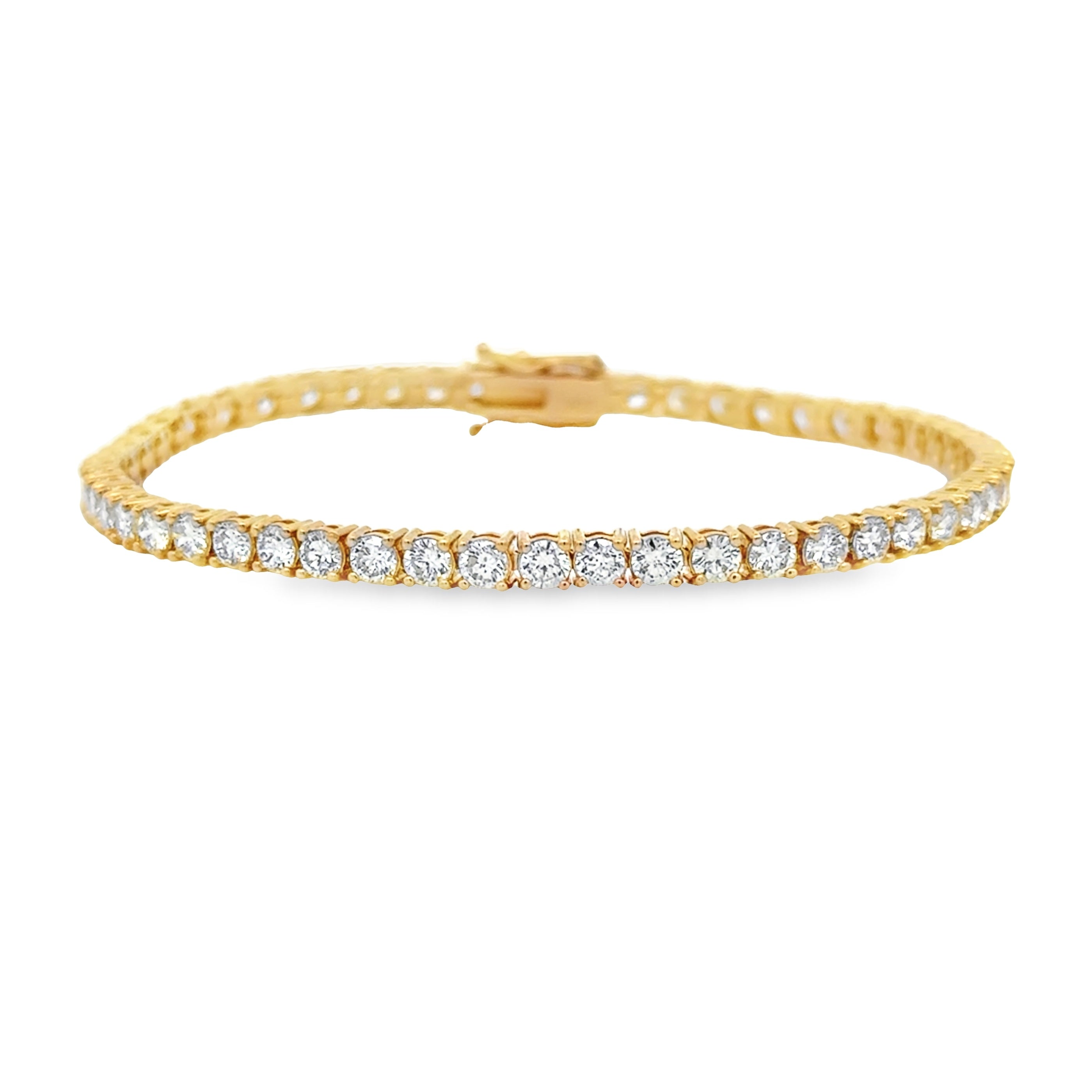 5.50ct Diamond Tennis Bracelet 18KT Yellow Gold