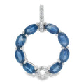 Sapphire Diamond Fashion Pendants 14KT White Gold