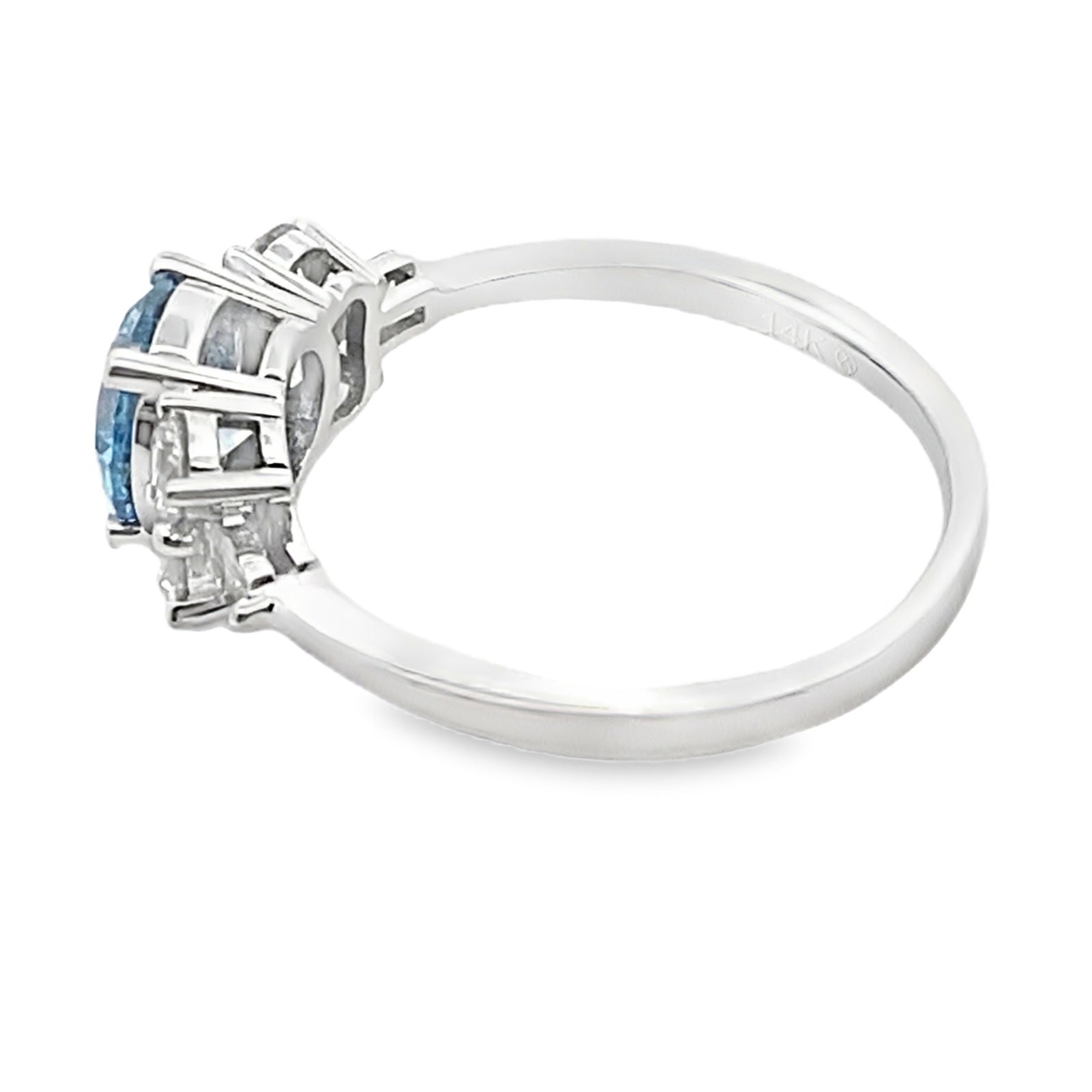 1.85ct Lab Grown Diamond Eng Only 14KT White Gold