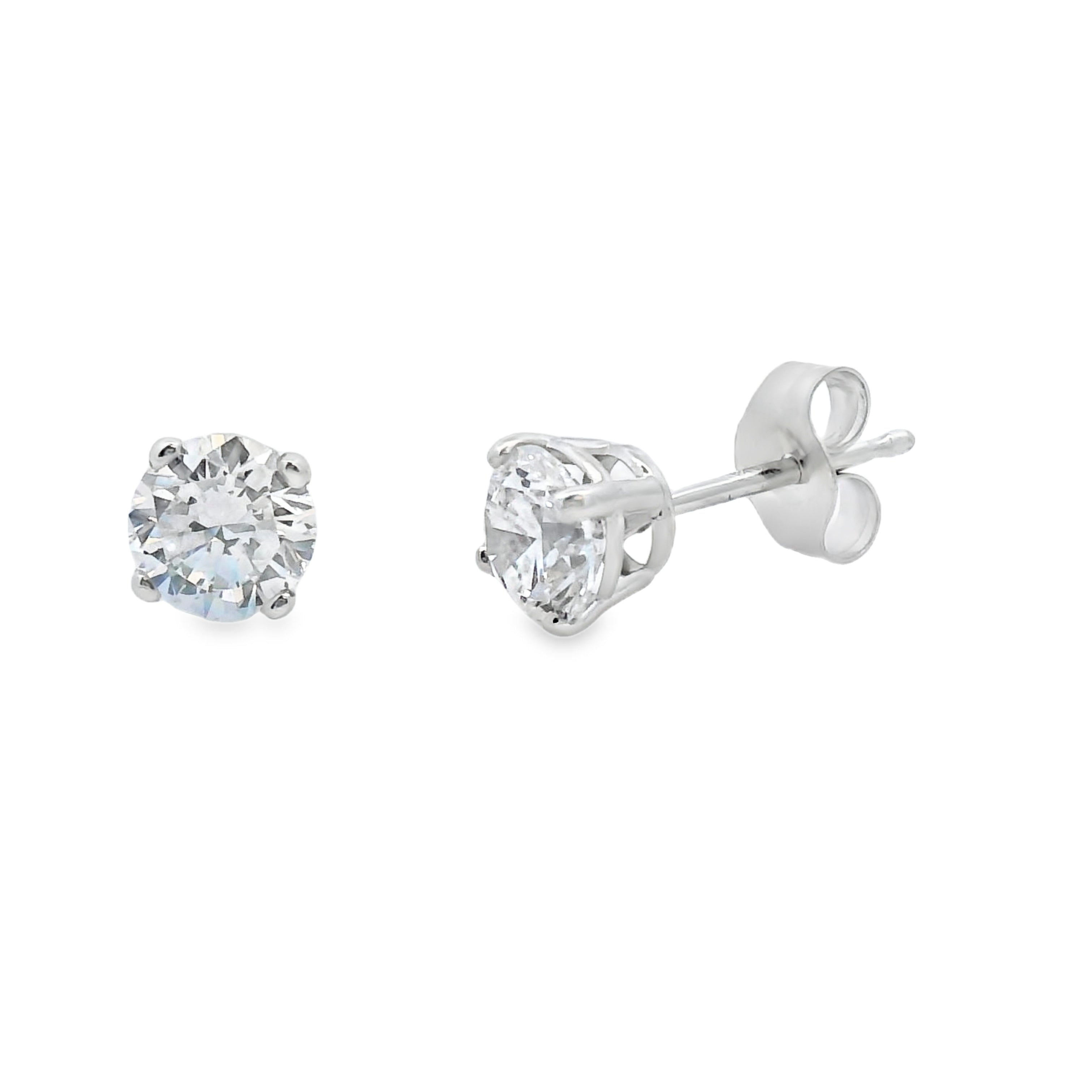 1.00ct Lab Grown Diamond Stud Earrings 14KT White Gold