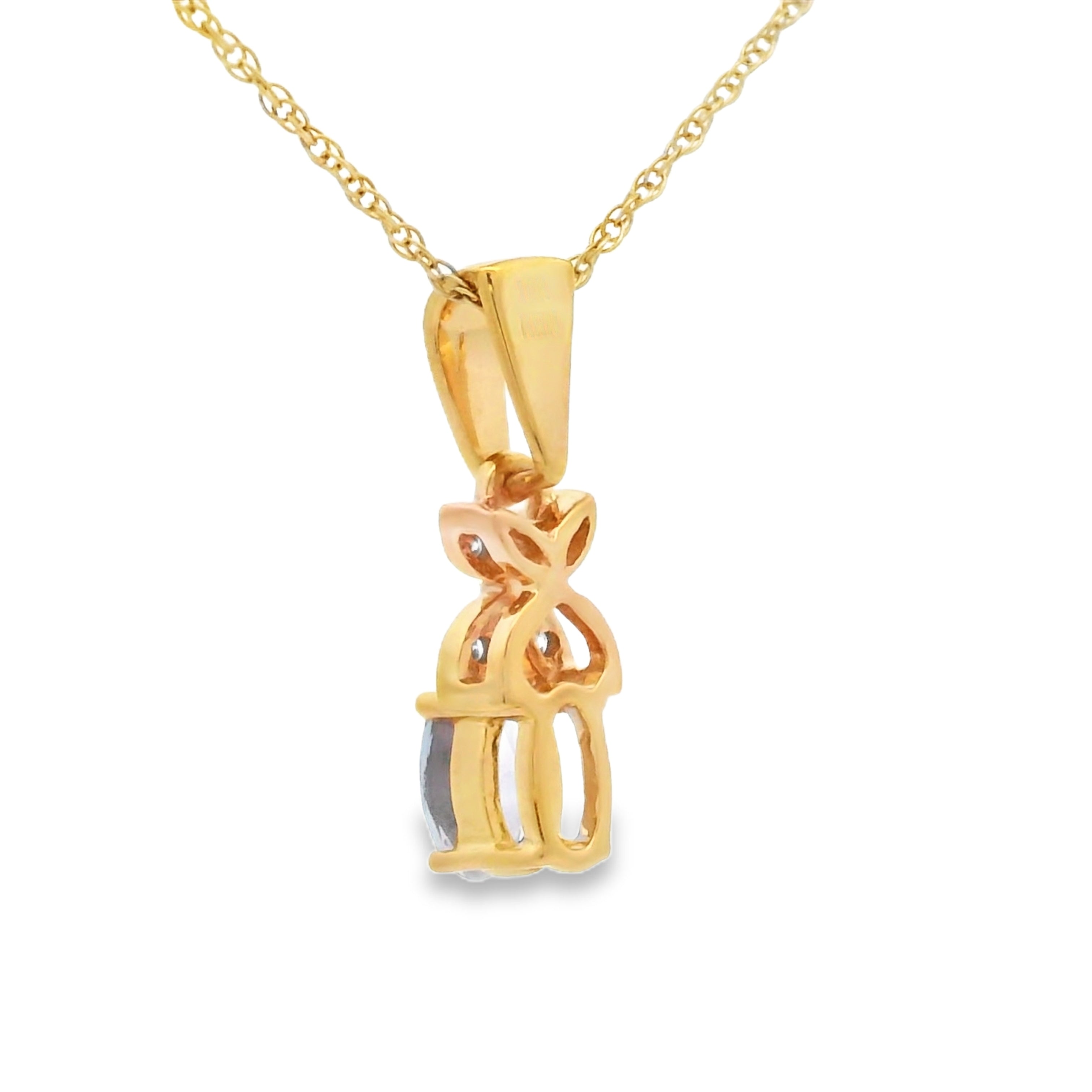 Tanzanite Diamond Fashion Pendants 10KT Yellow Gold