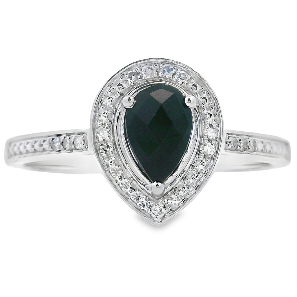 .52ct Onyx Diamond Ring 10KT White Gold