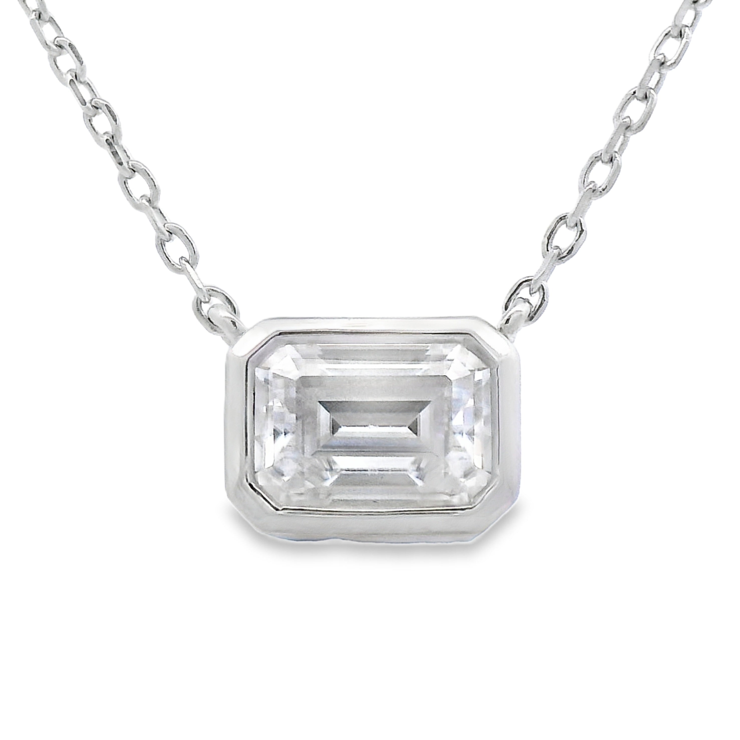 .85ct Moissanite Pendant Sterling Silver