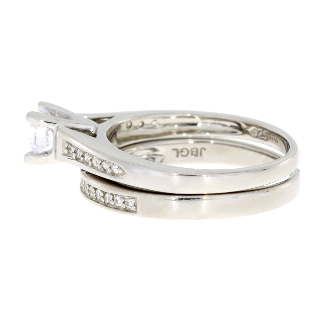 Cubic Zirconia CZ SS Bridal Sterling Silver