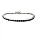 2.27ct Black Diamond Tennis Bracelet Sterling Silver