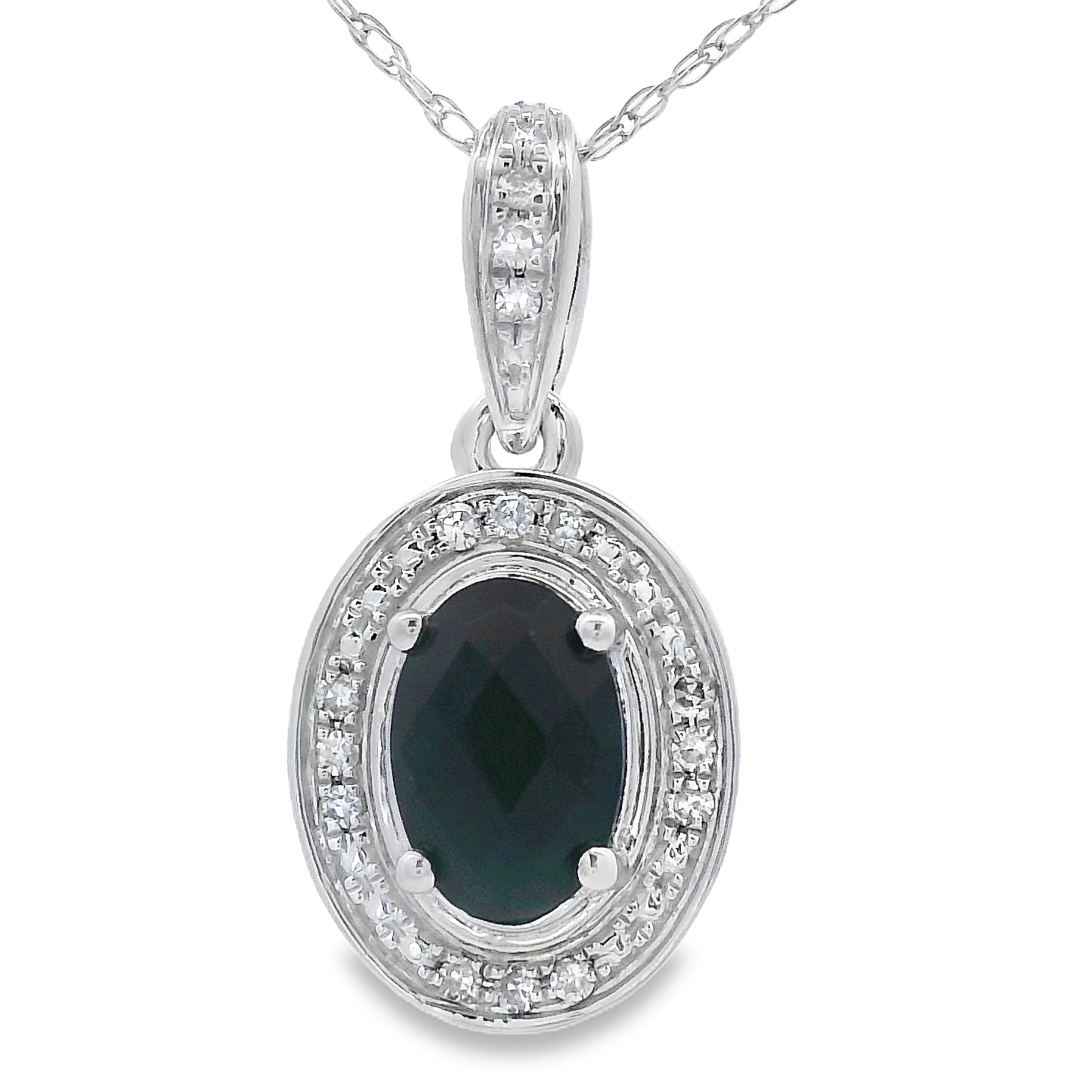 .53ct Onyx Diamond Fashion Pendants 10KT White Gold
