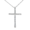 .11ct Diamond Cross Religious Pendant 14KT White Gold