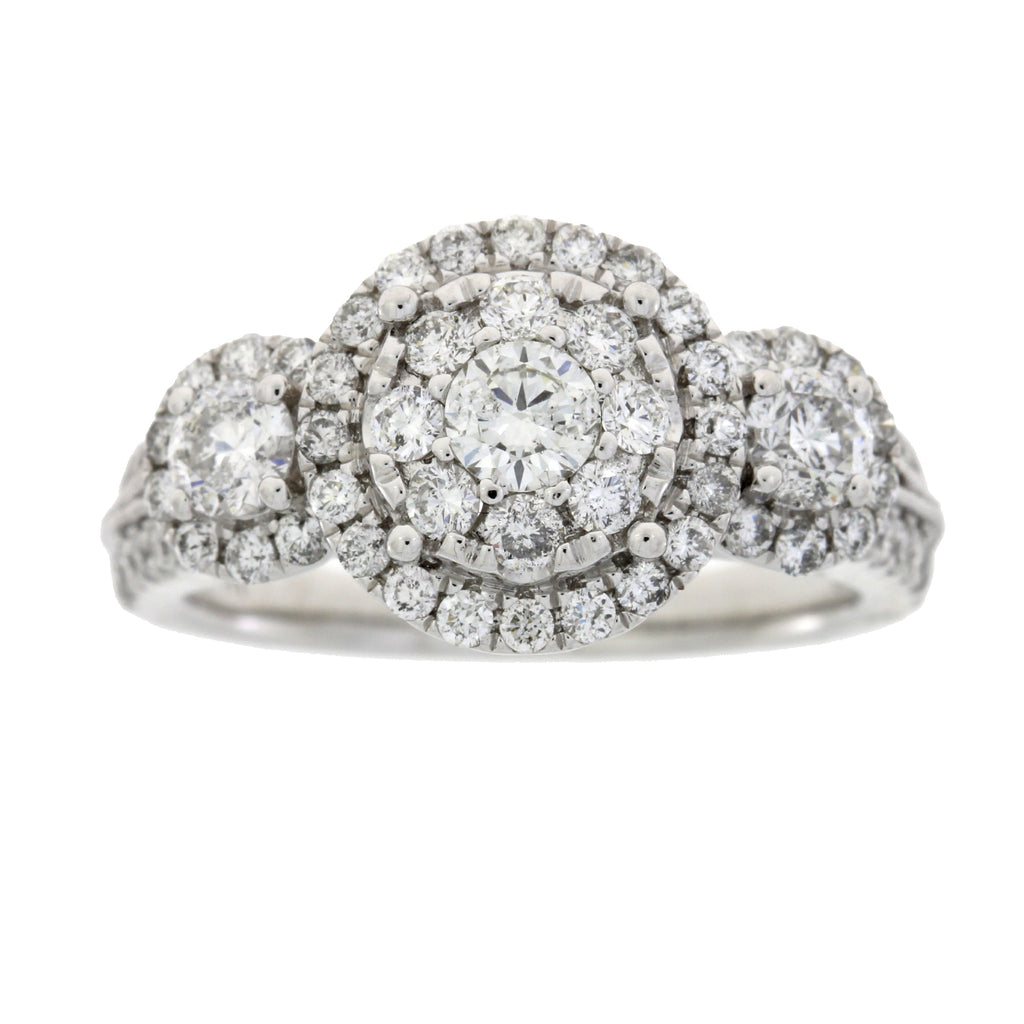 1.50ct Diamond 3 Stone Ring 14KT White Gold