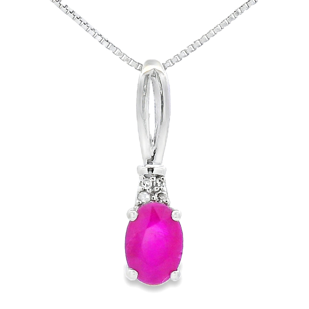 .38ct Ruby Diamond Fashion Pendants 10KT White Gold