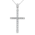 .45ct Diamond Cross Religious Pendant 14KT White Gold