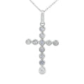 .31ct Diamond Cross Religious Pendant 14KT White Gold