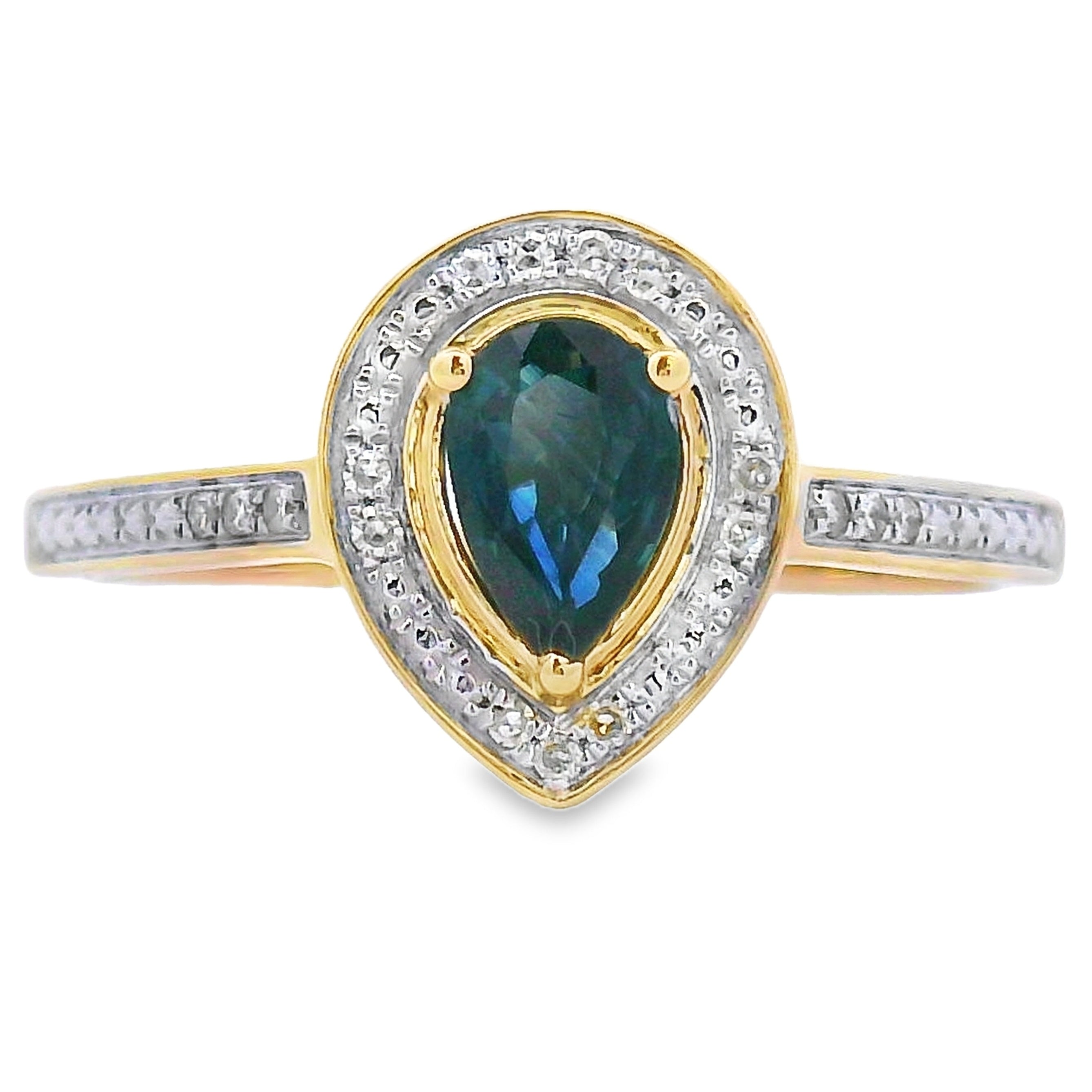 .54ct Sapphire Diamond Ring 10KT Yellow Gold