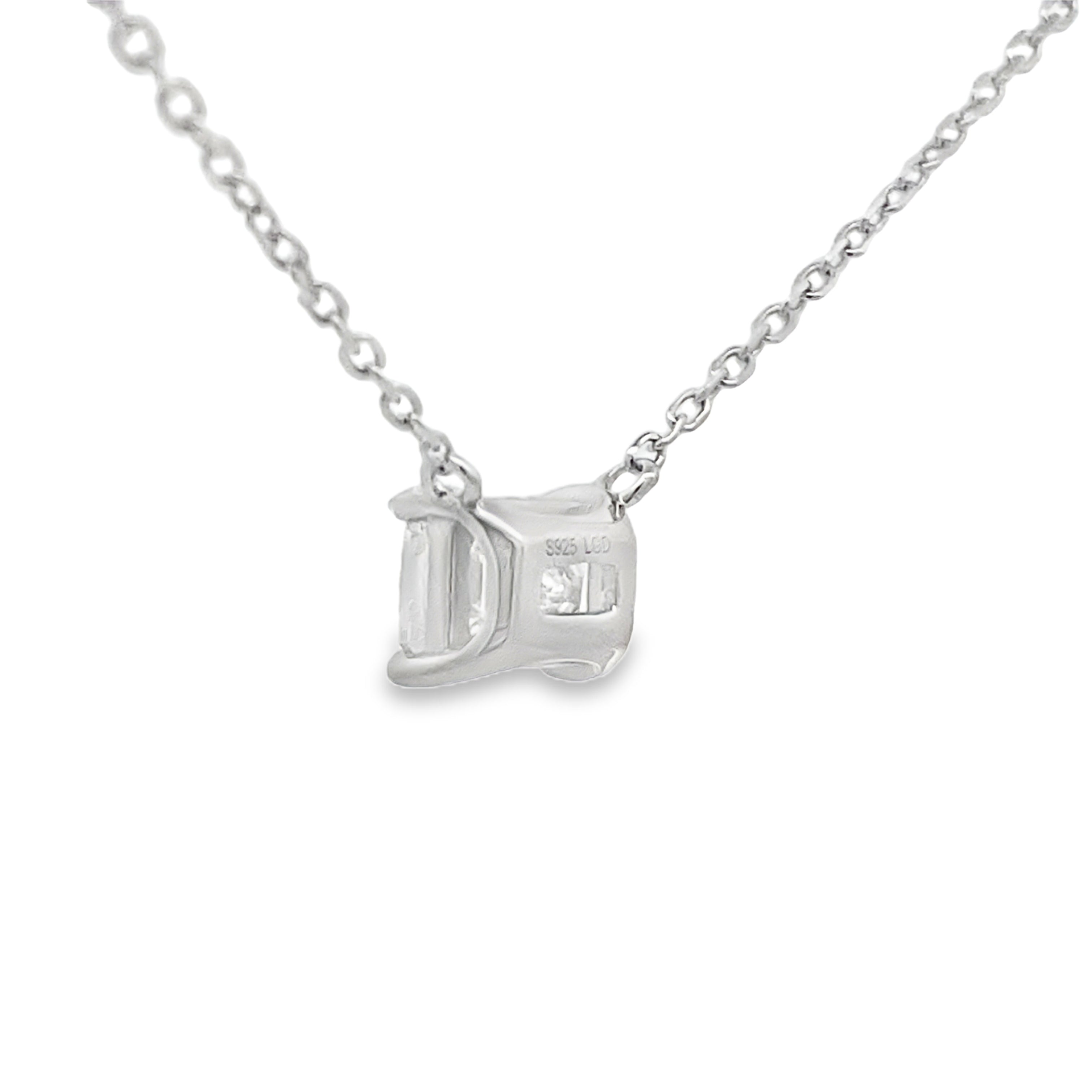 1.00ct Lab Grown Diamond Pendant Sterling Silver