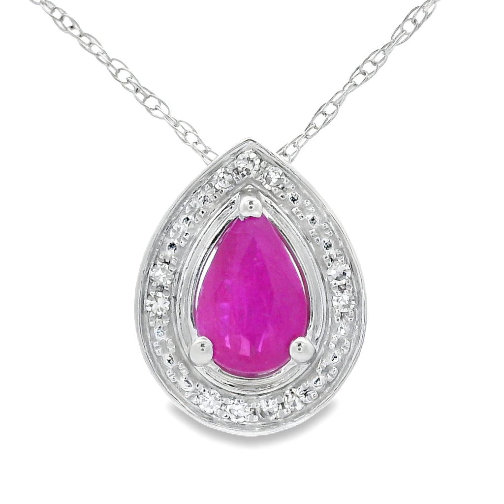 .51ct Ruby Diamond Fashion Pendants 10KT White Gold
