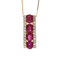1.39ct Ruby Diamond Fashion Pendants 14KT Rose Gold