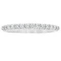 Natural .25ct Diamond Wedding Band Ring 14KT White Gold