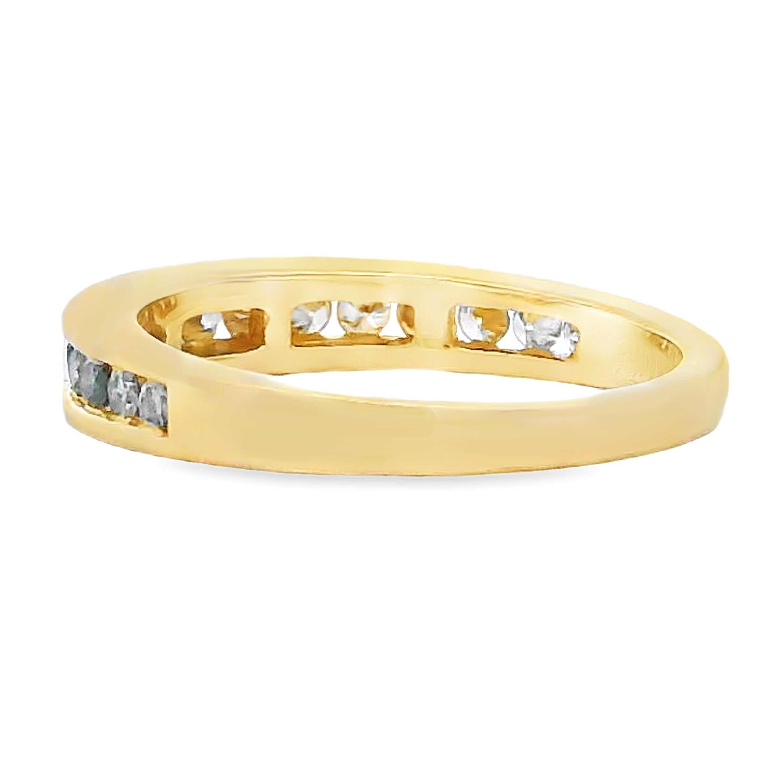 .35ct Diamond Wedding Band Ring 14KT Yellow Gold