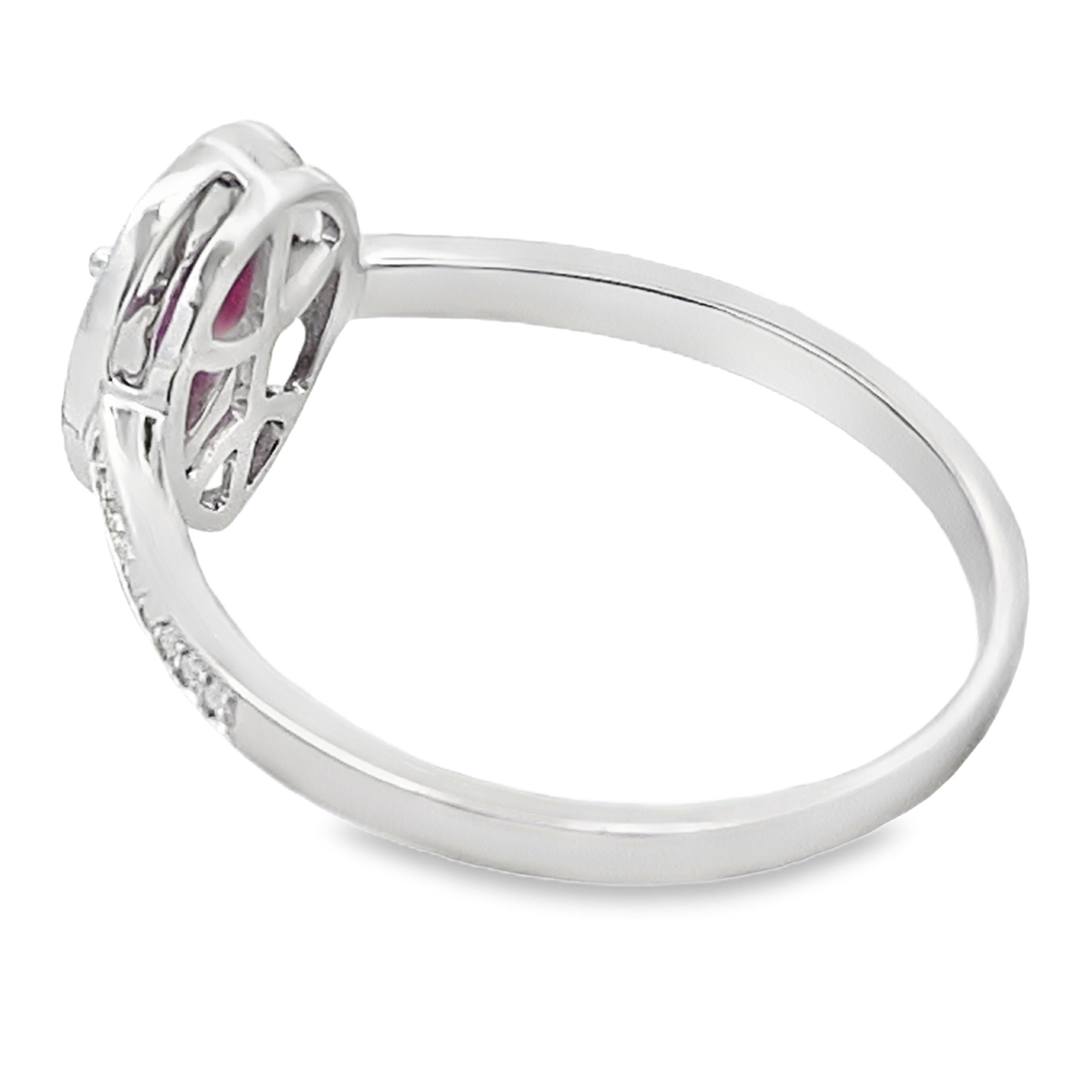 .54ct Ruby Diamond Ring 10KT White Gold