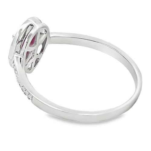 .54ct Ruby Diamond Ring 10KT White Gold