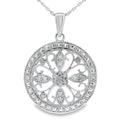 Natural .25ct Diamond Fashion Pendants Sterling Silver