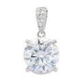 4.00ct Moissanite Pendant Sterling Silver