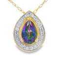 Mystic Fire Topaz Fashion Pendants 10KT Yellow Gold