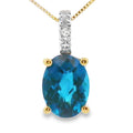 London Blue Topaz Fashion Pendants 10KT Yellow Gold