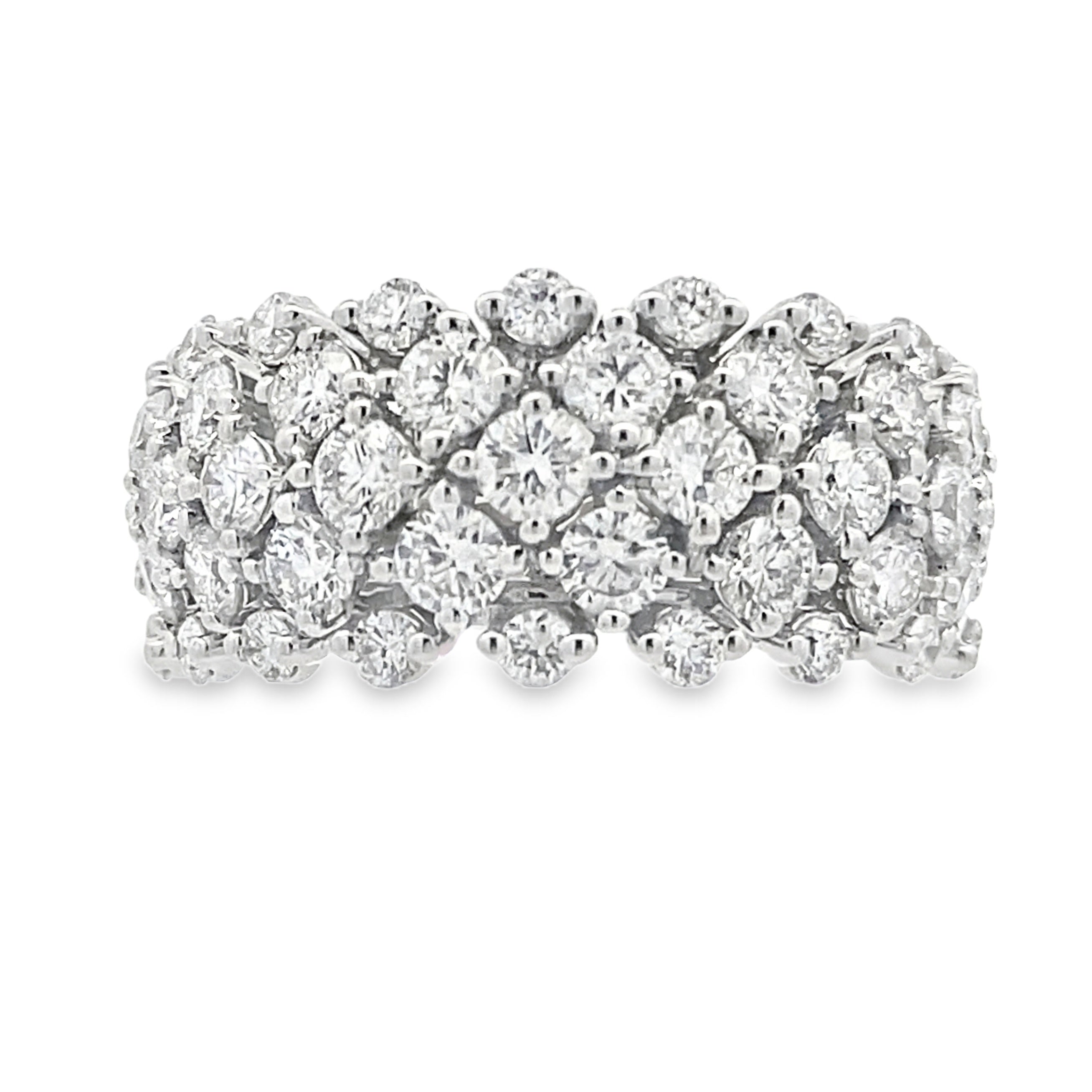 Lab Grown Diamond Fashion band rings 14KT White Gold