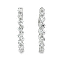 3.10ct Lab Grown Diamond Hoop Earrings Sterling Silver